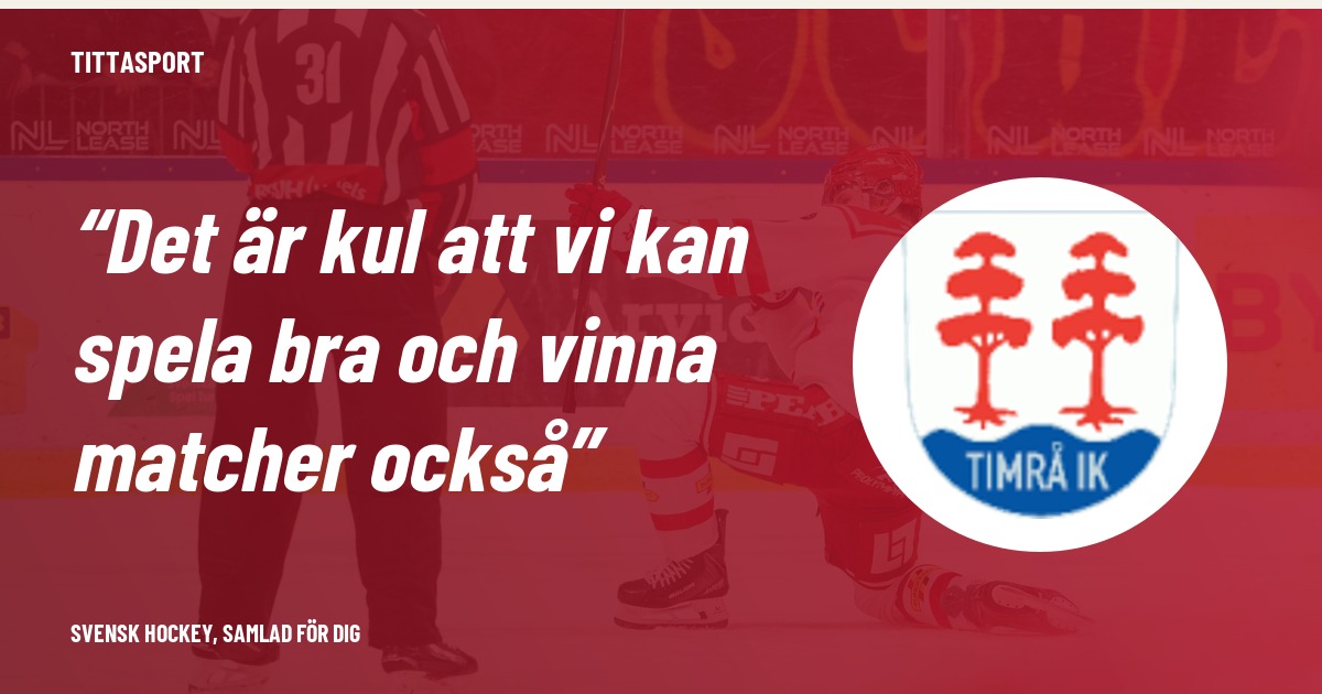 Barkemo avgjorde när Timrå tog andra raka segern