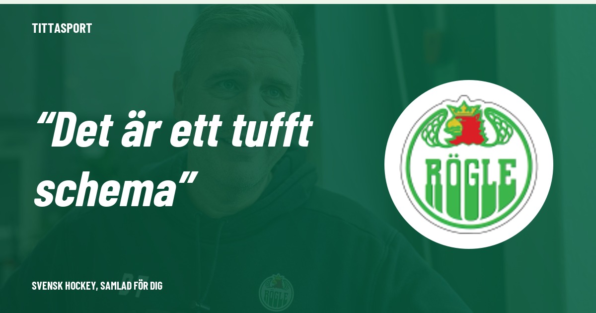 Rögle väntar 570 mils resa under intensiv matchvecka