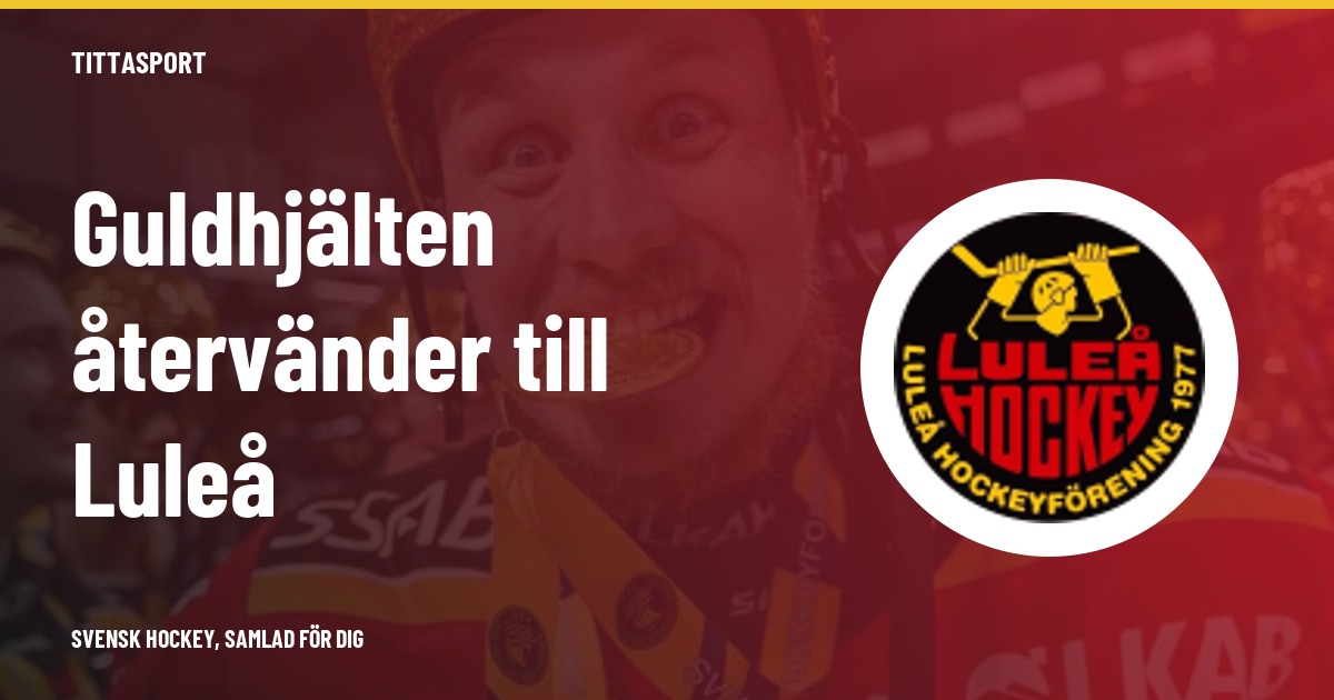 Jonas Berglund återvänder till Luleå Hockey som spelarutvecklare