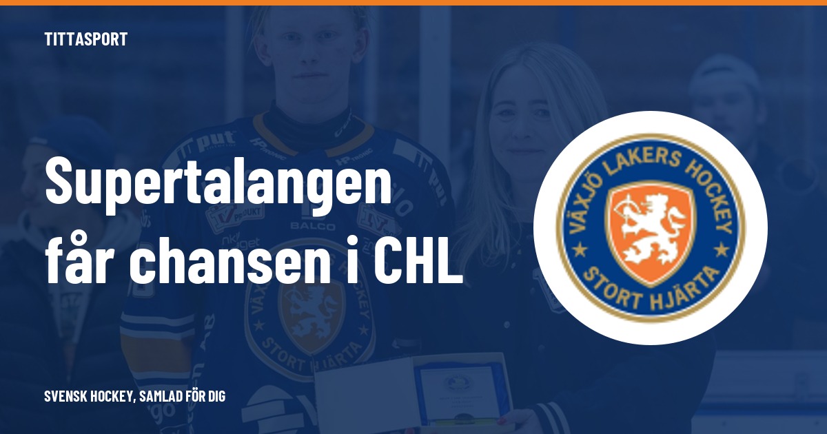 Wiggo Sörensson får CHL-chans med Växjö Lakers