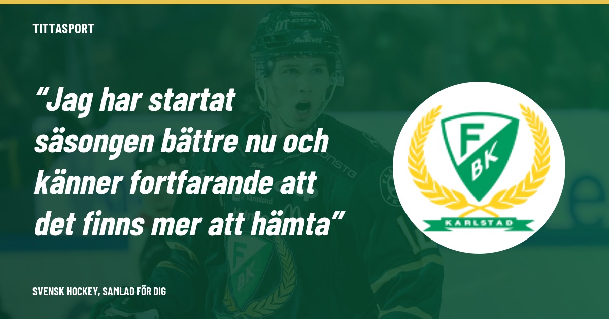 Jansson har fått en starkare start i Färjestad