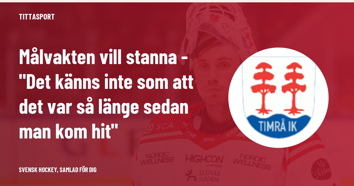 Jacob Johansson vill fortsätta i Timrå: ”Jag vill spela här”