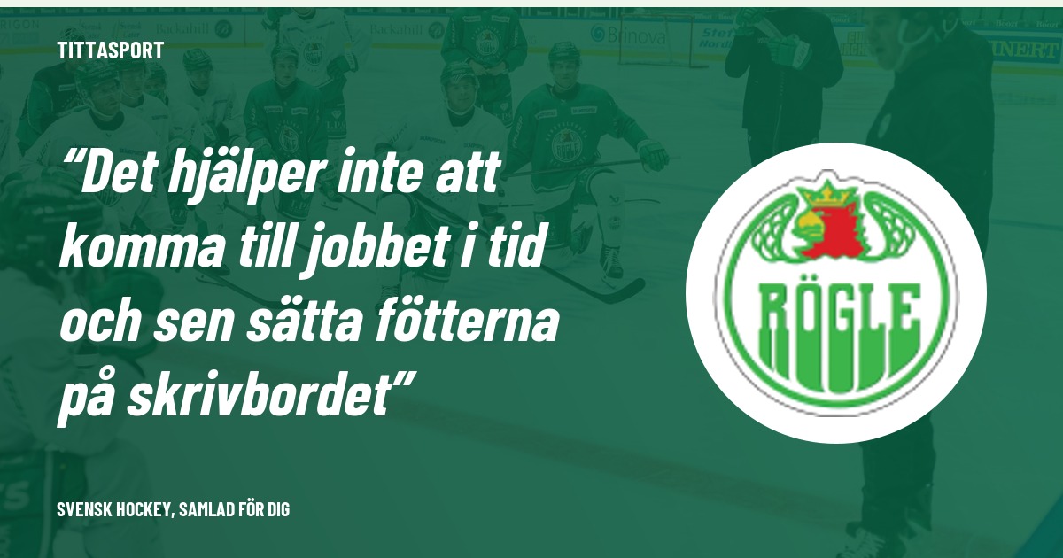 Rögle tog ett grepp om resultaten efter möte med spelartruppen