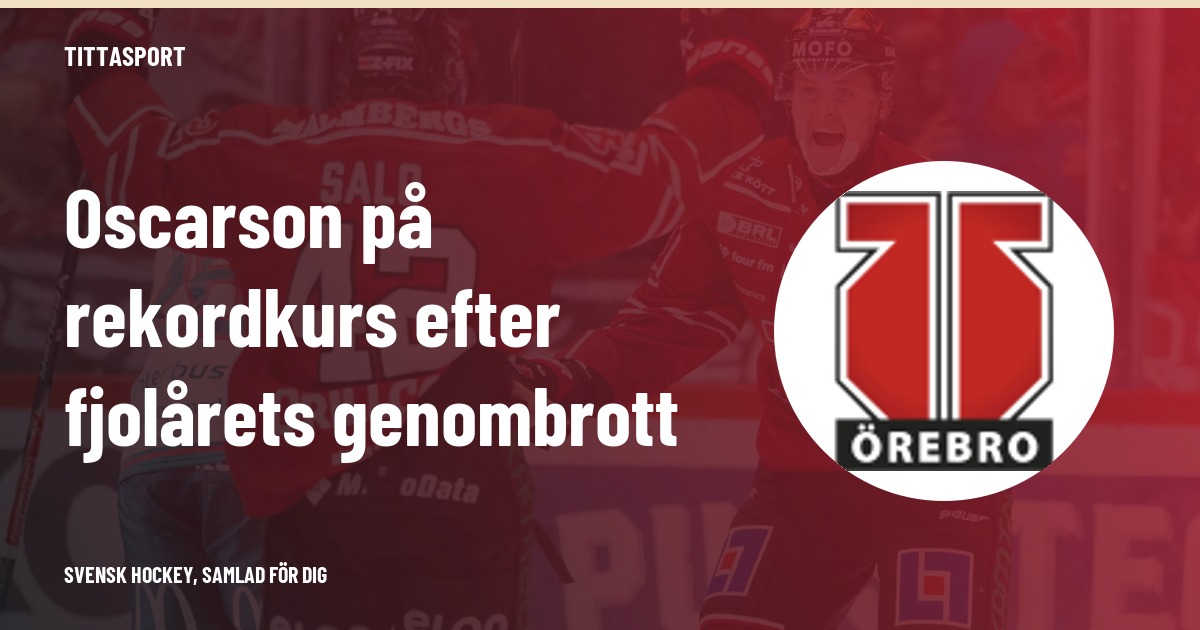 Oscarson jagar nytt målrekord – siktar mot 16 fullträffar
