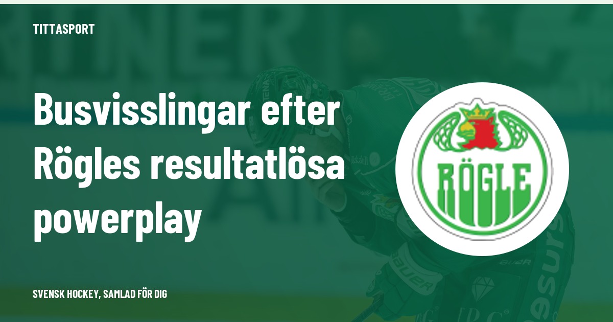 Rögle sist i powerplay efter derbyförlusten mot Malmö